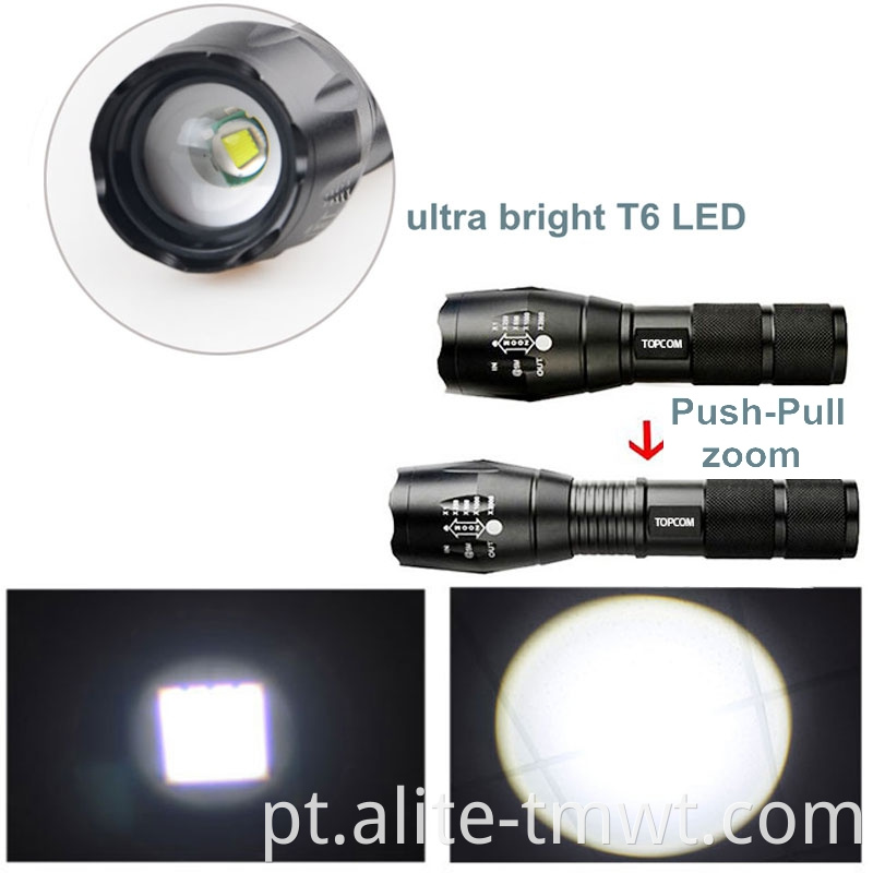 Lanterna LED XML-T6 de Zoom 10W de 10w, foco, lanterna LED para bicicleta